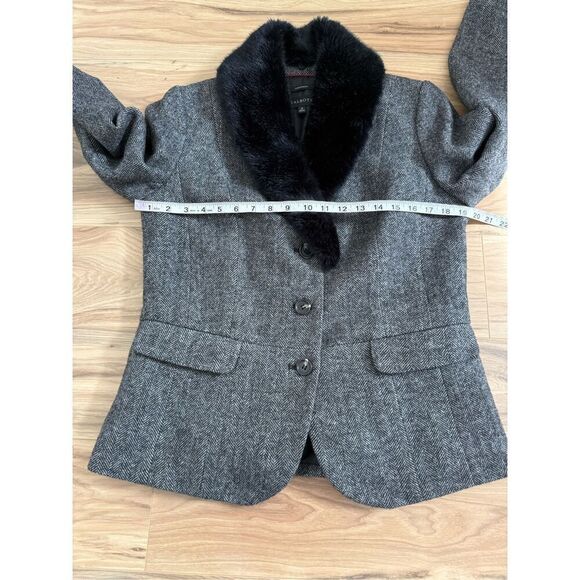 Talbots HERRINGBONE ABERDEEN SHETLAND BLAZER sz 10 - Picture 8 of 10